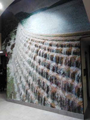 New tile mural of croton dam