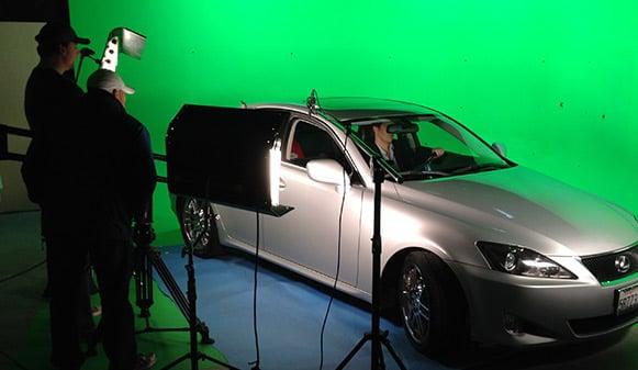 Car green screen shoot