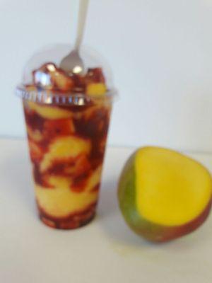 Mangonada 
Mango ice cream,mango,Chile and chamoy