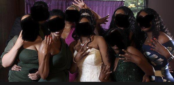 Photobooth picture from my wedding. Services provided by Jukebox music and entertainment out of Atlanta.