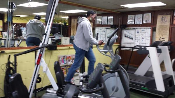 Elliptical machine, treadmills, VersaClimber, recumbent bikes...