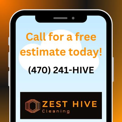 Give us a phone call and book your Zesty Cleaning today! (470) 241-4483