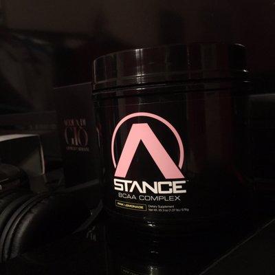 Pink Lemonade Flavored Stance BCAAs, highly recommend it!