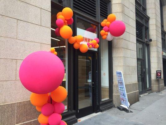 Big colorful balloons for their grand opening.