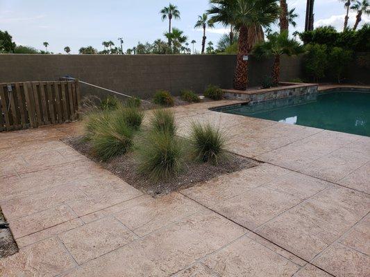 Seamless Granite stamp with subway block tile overlay