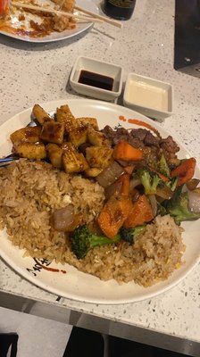 Calamari And steak hibachi