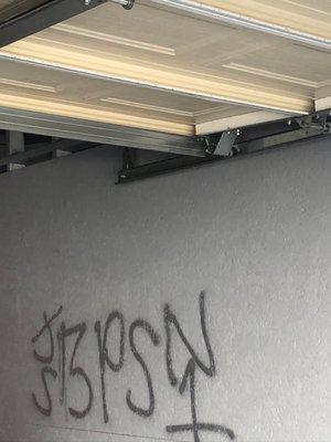 Graffiti from ppl breaking into garage