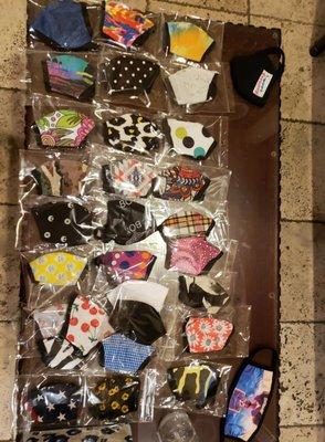 Incredible selection of patterns, sizes, styles of adult face masks and child face masks in Los Angeles!!