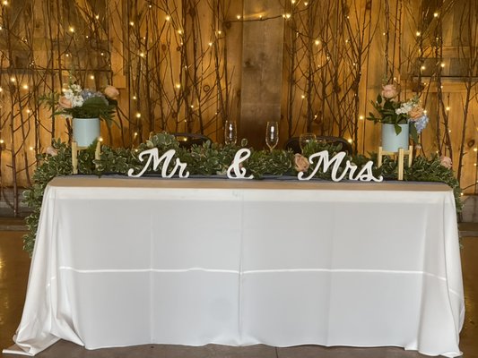 Sweetheart Table