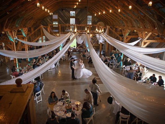 Katie and Ron first dance at Jones Barn by Mike Lewis Photography