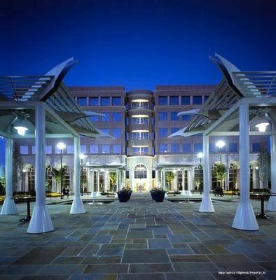 Headquarters at dusk