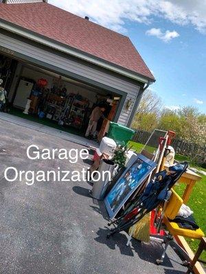 Took everything out for garage door installation, and organize everything once it was put back.