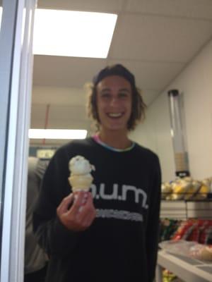 Noah is cute. Girls should buy ice cream.