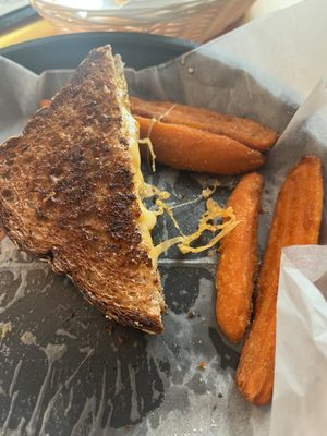 grilled cheese and sweet potato fries