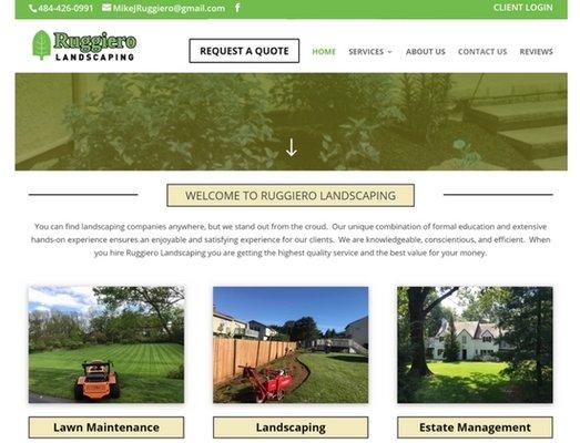 A lawn care and landscaping company website we built.