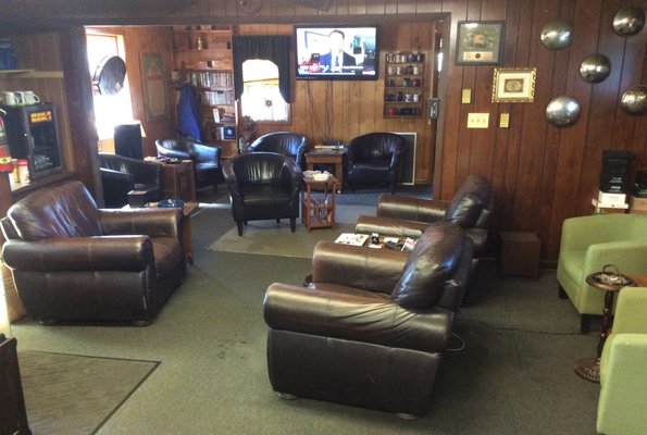 Our "man cave" lounge where coffee and wifi are always free.