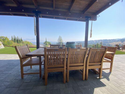 Dining table and chairs