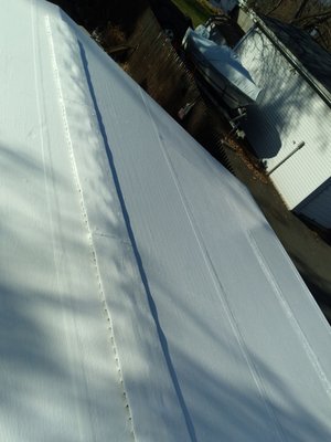 Beautiful Super Silicone Roof Restoration over existing EPDM substrate 15 yr warranty!