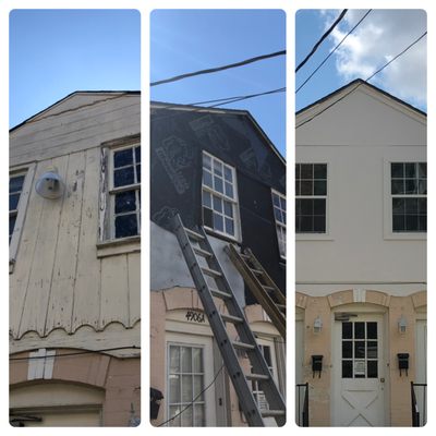 Wood Siding replacement Before and After