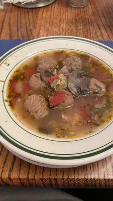 Daily Soup Italian meatball at Monte Vista. Not a repeat choice for me.