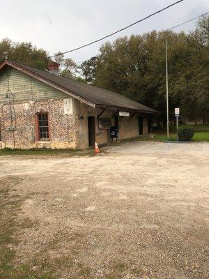 The old train station is now the post office.