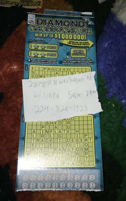 Fake lottery card missing bottom they refused to replace