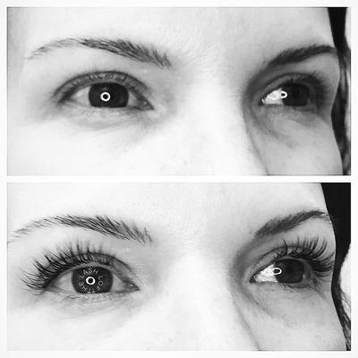 Full Set Classic Eyelash Extensions.  Natural look