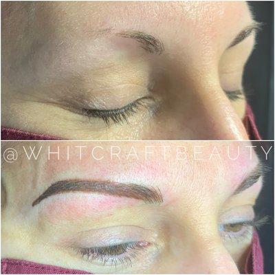 Combination hairstroke & shading / Eyebrow Tattooing