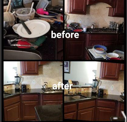 Before and after kitchen