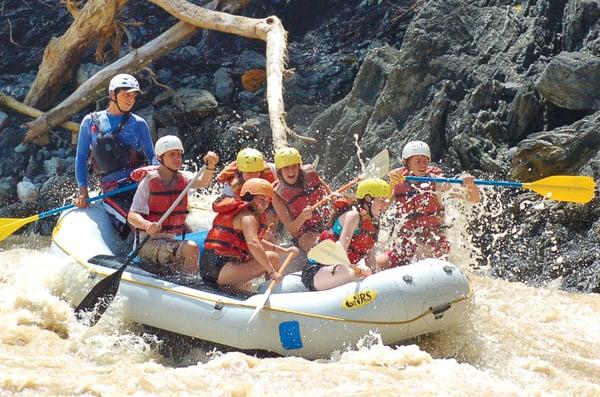 Costa Rican SOLmates white water rafting!