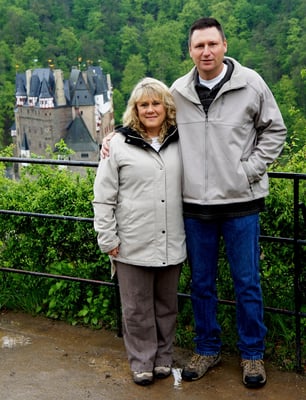 Tia and Dan - Owners of Von der Otto, at Burg Eltz Castle in Germany 2012