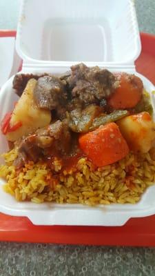 Small beef stew lunch special, $5