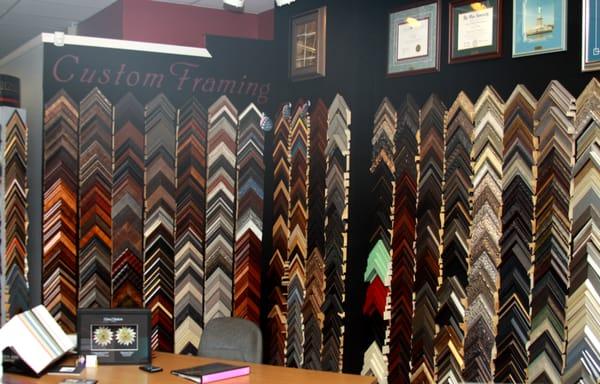 Our new custom framing sales area.