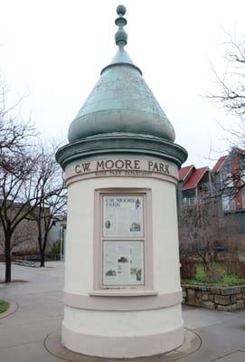 Turret from the Pierce Building that formerly was located on Main Street in downtown Boise.