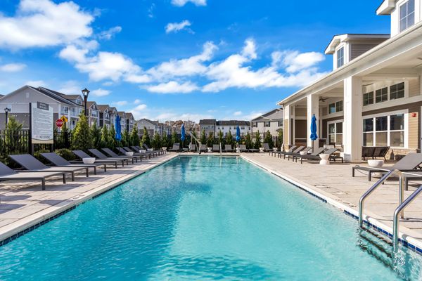 Swimming pool at Glen Oaks Apartments in Wall Township, NJ.