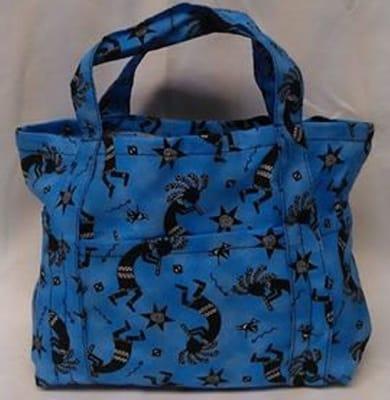 Medium tote bag with "Music Man' Native American print