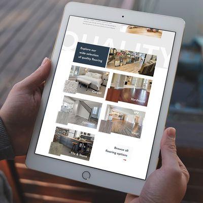 Responsive custom website design for flooring company by DP.