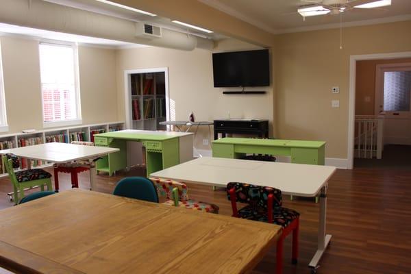 Upstairs Classroom with WiFi, Great Lighting, well appointed for learning and fun.