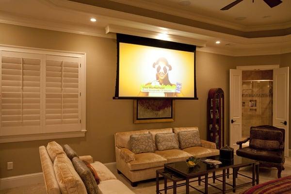 Master Bedroom 92" Draper Projector Screen