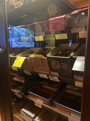 And a little bit more. There is another wall of cigars on the other wall opposite of this case