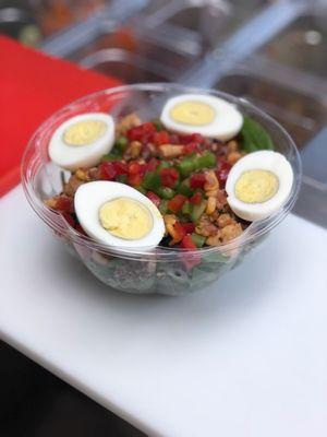 Quinoa Fiesta Salad with added eggs for some extra protein.