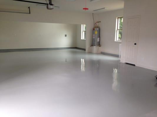 Solid Color Epoxy Garage Floor Coating System