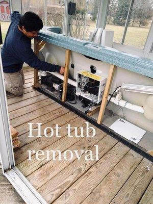 Removed hot tub