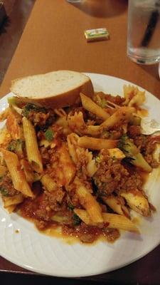 Penne with Graziano sausage and red sauce