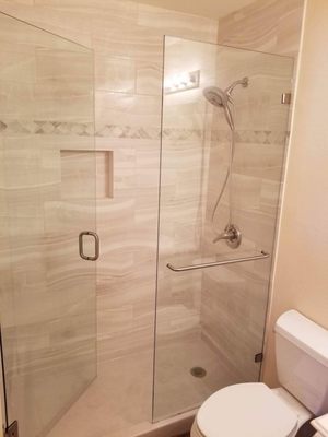 New shower w glass