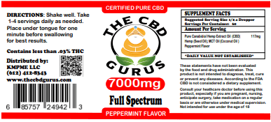 FULL SPECTRUM OILS 
750mg - 7000mg