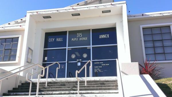 Permitting office facade.