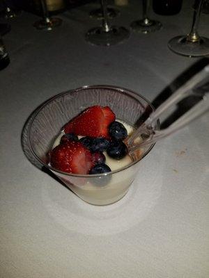 Fruit compote panna cotta