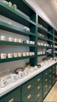 Candles section of the store