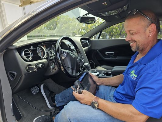 Adding new keys to this beautiful 2013 Bentley Continental GT Speed.